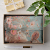 Schattigee Highland Koe met Wildflower voor Decoup Tissuepapier (Geschenk)