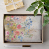 Schattigee Highland Koe met Wildflower voor Decoup Tissuepapier (Geschenk)