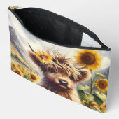 Schattigee Highland Koe met zonnebloemen Etui (Open)