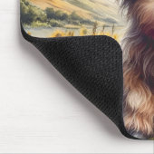 Schattigee Highland Koe met zonnebloemen Muismat (Hoek)