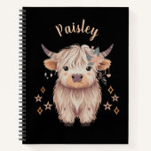 Schattigee Highland Koe Notitieboek (Voorkant)