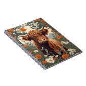 Schattigee  Highland Koe Notitieboek (Rechterzijde)