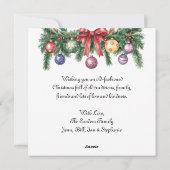 Schattigee Highland Koe op het Boerderij Christmas Feestdagenkaart (Achterkant)