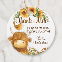 Schattigee Highland Koe Print Vogel Zonnebloemen D