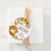 Schattigee Highland Koe Print Vogel Zonnebloemen D Bedankjes Labels (In situ)