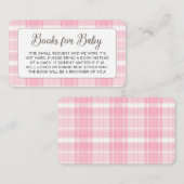 Schattigee Highland Koe Roze Baby shower behuizing Informatiekaartje (Voorkant / Achterkant)