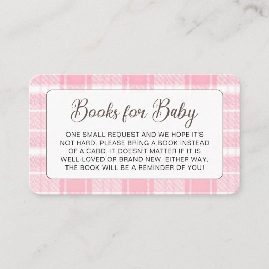 Schattigee Highland Koe Roze Baby shower behuizing Informatiekaartje (Voorkant)