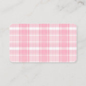 Schattigee Highland Koe Roze Baby shower behuizing Informatiekaartje (Achterkant)