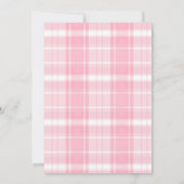 Schattigee Highland Koe Roze Coquette Bow Baby sho Kaart (Achterkant)