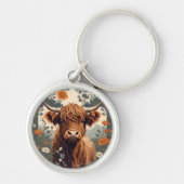 Schattigee  Highland Koe Sleutelhanger (Voorkant)