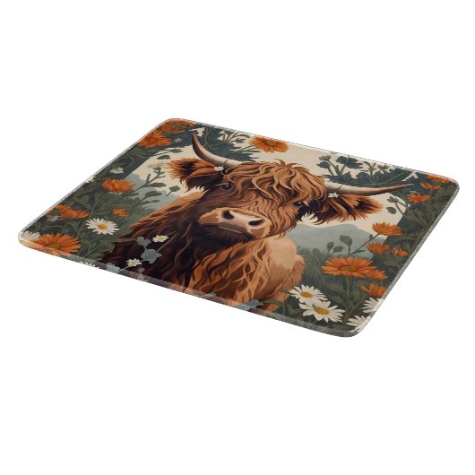 Schattigee  Highland Koe Snijplank (Hoek)