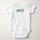Schattigee Highland Koe St. Patrick's Day Baby Bod Romper (Achterkant)