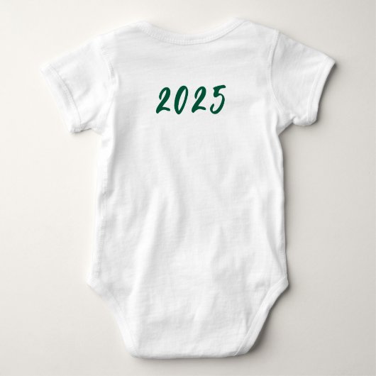 Schattigee Highland Koe St. Patrick's Day Baby Bod Romper (Achterkant)