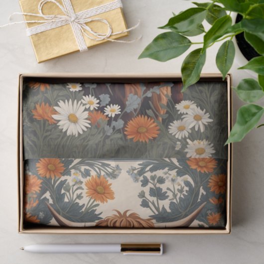 Schattigee Highland Koe Tissuepapier (Geschenk)