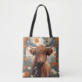 Schattigee Highland Koe Tote Bag (Voorkant)