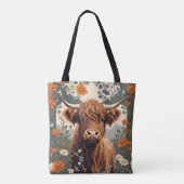 Schattigee  Highland Koe Tote Bag (Achterkant)