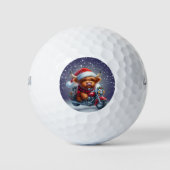 Schattigee Highland motor kerst Koe Golfballen (Voorkant)