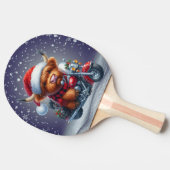 Schattigee Highland motor kerst Koe Tafeltennisbatje (Zijkant)