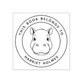 Schattigee Hippo Baby Dit boek hoort bij de naam v Rubberstempel (Afrduk)