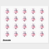 Schattigee Hippo ballerina dansballet Ronde Sticker (Vel)