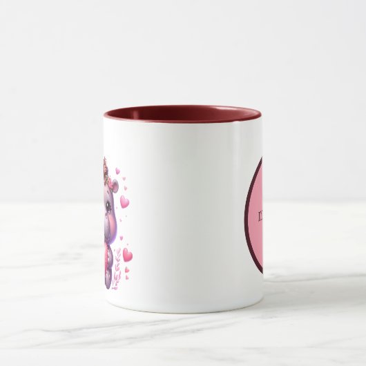 Schattigee hippo Bericht toevoegen Mok (Midden)