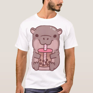 Schattigee Hippo Drink Bubble Tea T-shirt