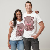 Schattigee Hippo Drink Bubble Tea T-shirt (Unisex)