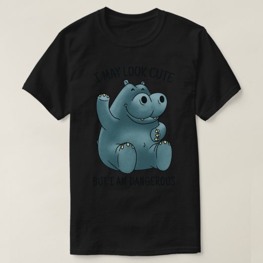 SCHATTIGEE HIPPO QUOTE T-SHIRT (Design voorkant)