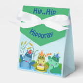 Schattigee Hippo Safari River Verjaardag Bedankdoosjes (Voorkant Zijde)