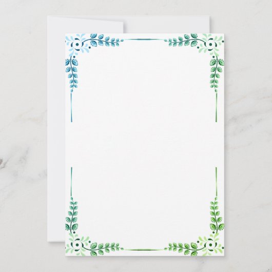 Schattigee Hippopotamus Bloemkrans 1e Verjaardag Kaart (Achterkant)