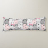 Schattigee Hippo's Lichaamskussen (Voorkant)