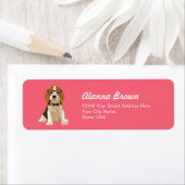 Schattigee Hipster Beagle Puppy Dog voor Hondenlie Etiket (Insitu)