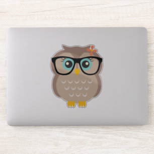 Schattigee Hipster Girly Uil Sticker