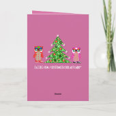 Schattigee Hipster Owl Christmas Kaart Prettige fe (Achterkant)