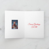 Schattigee Holiday DoeFolded Wenskaart Kaart (Binnen)