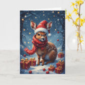 Schattigee Holiday DoeFolded Wenskaart Kaart (Gele Bloem)