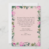 Schattigee Holly Foto Feliz Navidad Kaart (Achterkant)