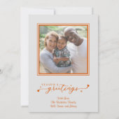 Schattigee Holly Jolly Snowman Kerstvakantie Foto (Achterkant)