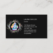 Schattigee Holografische Cupcake Bakkerij Chef Cak Visitekaartje (Achterkant)