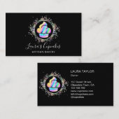 Schattigee Holografische Cupcake Bakkerij Chef Cak Visitekaartje (Voorkant / Achterkant)