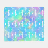 Schattigee holografische herhalende naam gepersona fleece deken (Voorkant (Horizontaal))