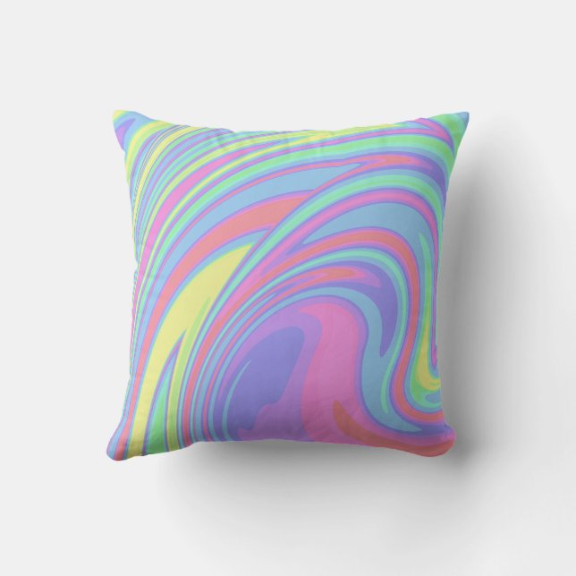 Schattigee holografische marmeren kunst kussen (Achterkant)