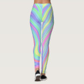 Schattigee holografische marmeren kunst leggings (Achterkant)