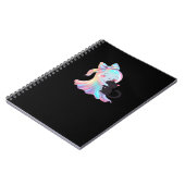 Schattigee Holografische Spook Knuffelen Zwarte Ka Notitieboek (Linkerzijde)