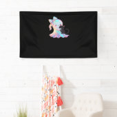 Schattigee Holografische Spook Knuffelen Zwarte Ka Spandoek (Insitu)