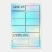 Schattigee holografische weekplanner Post-it® note (Voorkant)