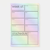 Schattigee holografische weekplanner Post-it® note (Voorkant)