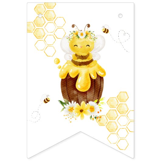 Schattigee hommel bij Happy birthday Vlaggetjes (Eerste vlag)