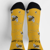 Schattigee hommel bijen Happy Honeybees Geel & Zwa Sokken (Top)