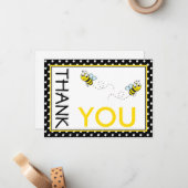 Schattigee hommel dank u opmerking Kaart Notitiekaartje (Voorkant / Achterkant in situ)